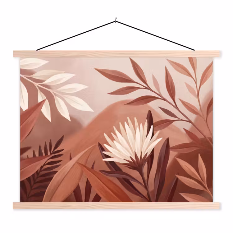 Schoolplaat - Planten - Bladeren - Botanisch - Modern - Bruin — 1