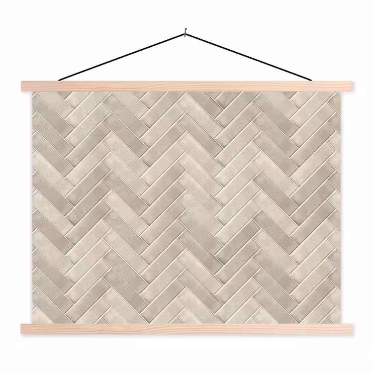 Schoolplaat - Visgraat - Wandtegel - Beige — 1