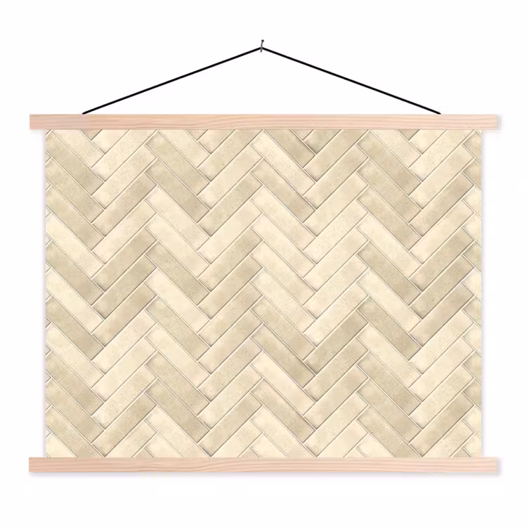 Schoolplaat - Visgraat - Wandtegel - Licht Beige — 1