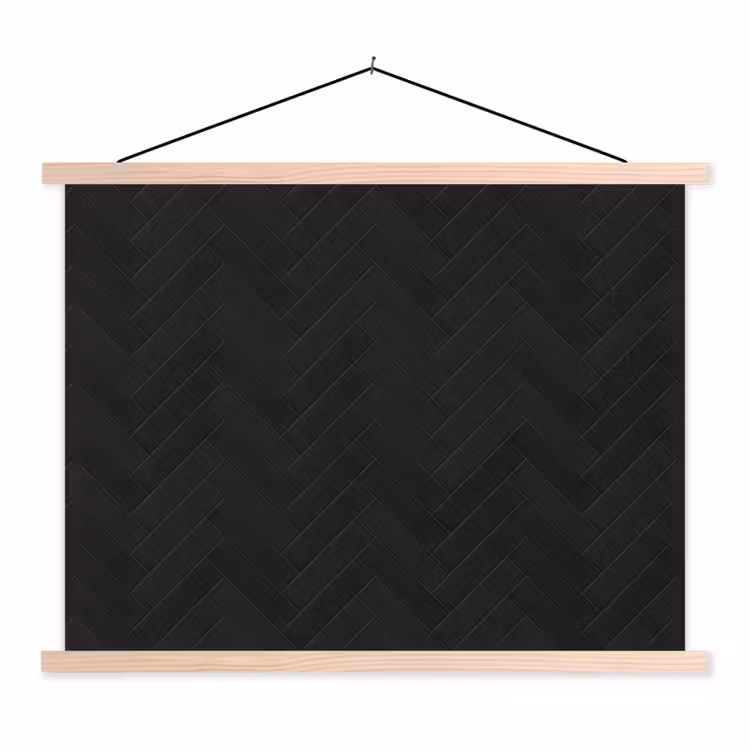 Schoolplaat - Visgraat - Wandtegel - Mat - Zwart — 1