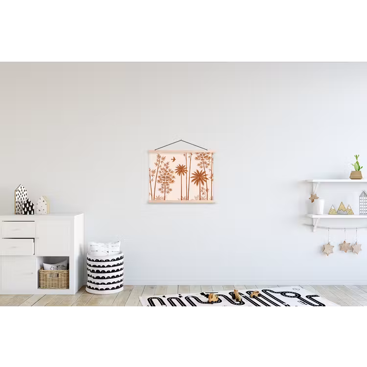 Schoolplaat - Vogel - Boom - Tropisch - Minimalistisch - Bruin — 3
