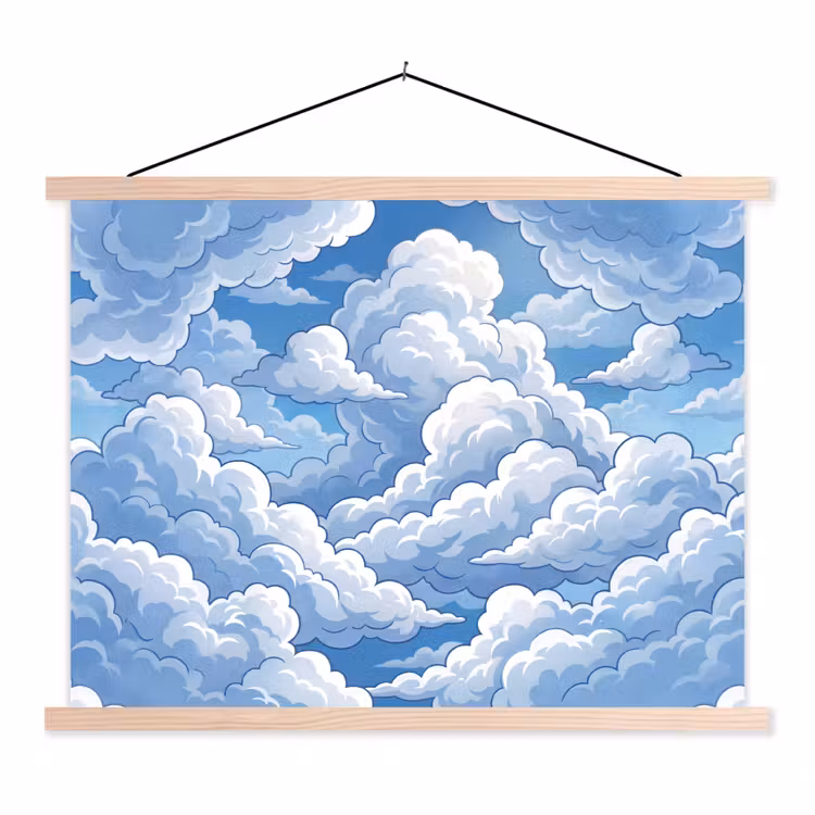 Schoolplaat - Wolken - Hemel - Abstract - Wit — 1
