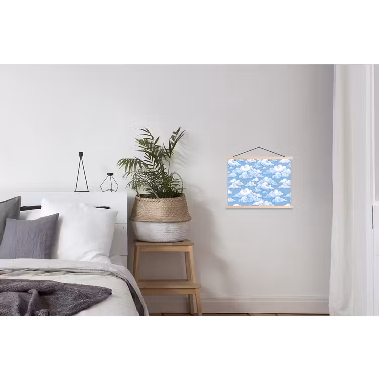 Schoolplaat - Wolken - Patroon - Hemel - Illustratie - Wit — 2