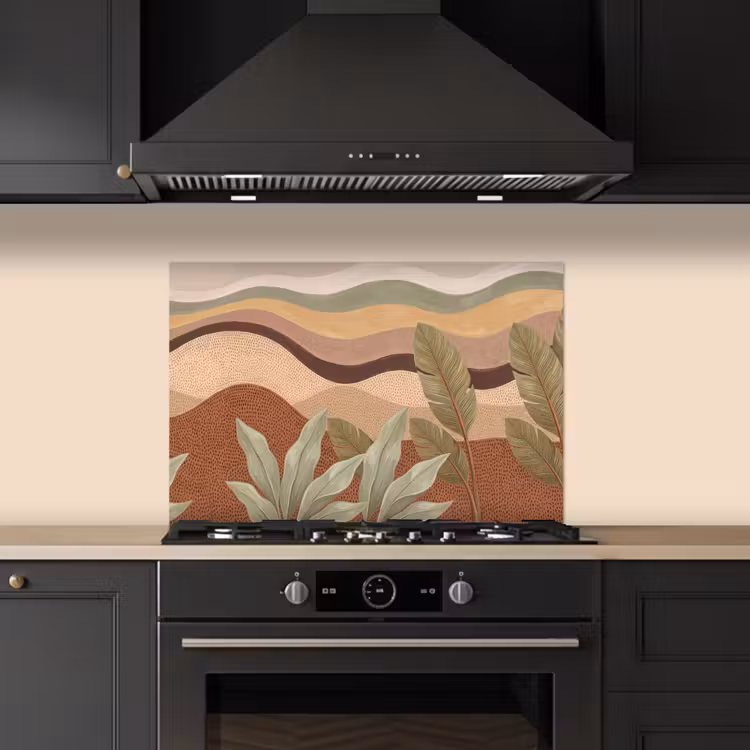 Spatscherm keuken - Natuur - Bladeren - Landschap - Abstract - Aardetinten — 2