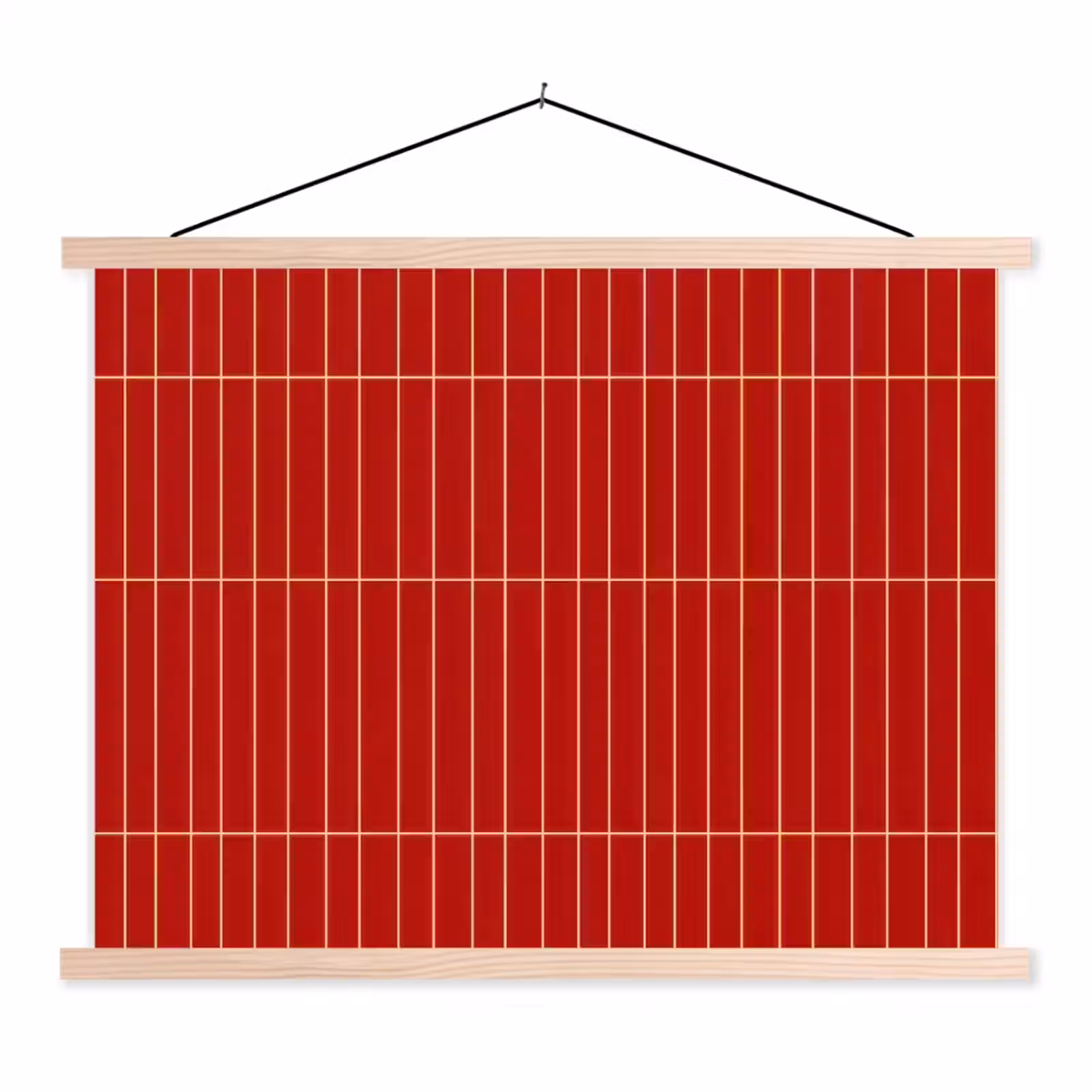 Schoolplaat - Verticaal - Wandtegel - Helderrood — 1