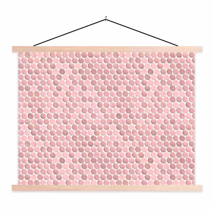 Schoolplaat - Penny - Mozaïek - Lichtroze — 1