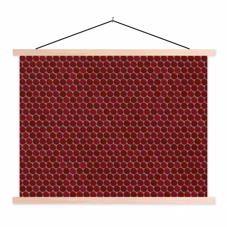 Schoolplaat - Penny - Mozaïek - Rond - Rood — 1