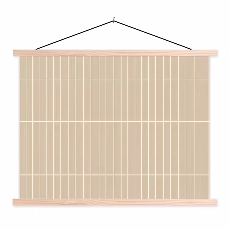 Schoolplaat - Verticaal - Wandtegel - Crème - Beige — 1