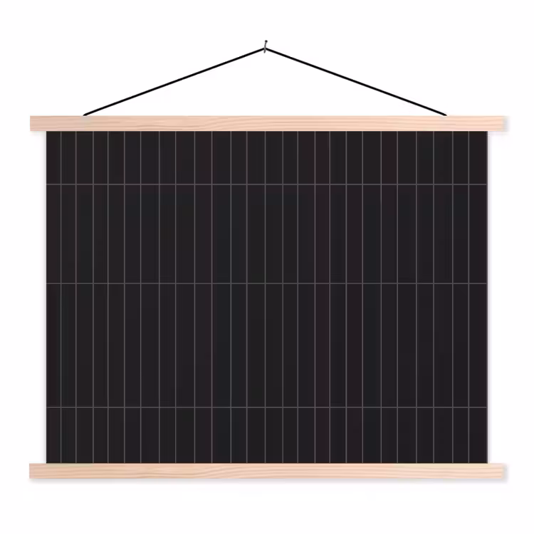 Schoolplaat - Verticaal - Wandtegel - Mat - Zwart — 1