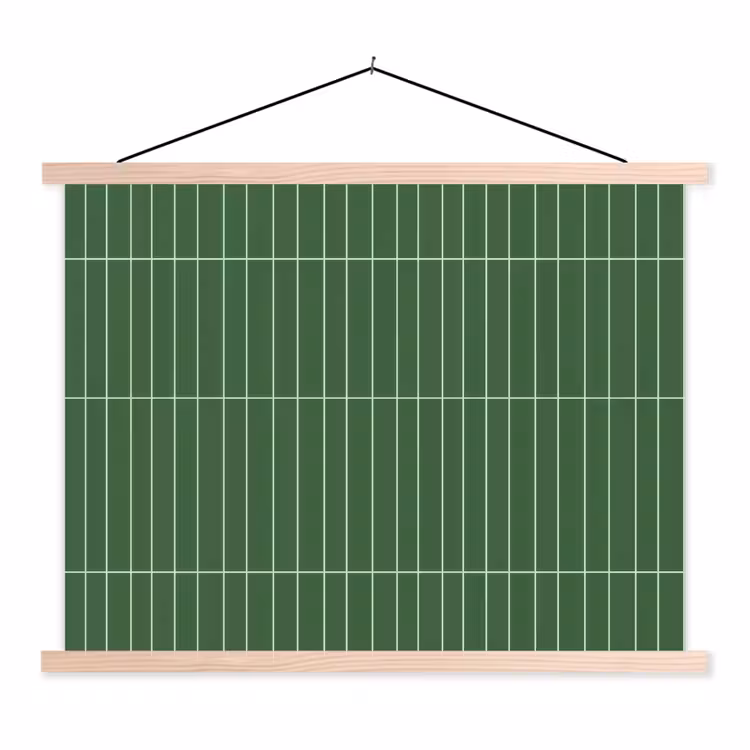 Schoolplaat - Wandtegel - Verticaal - Donkergroen — 1