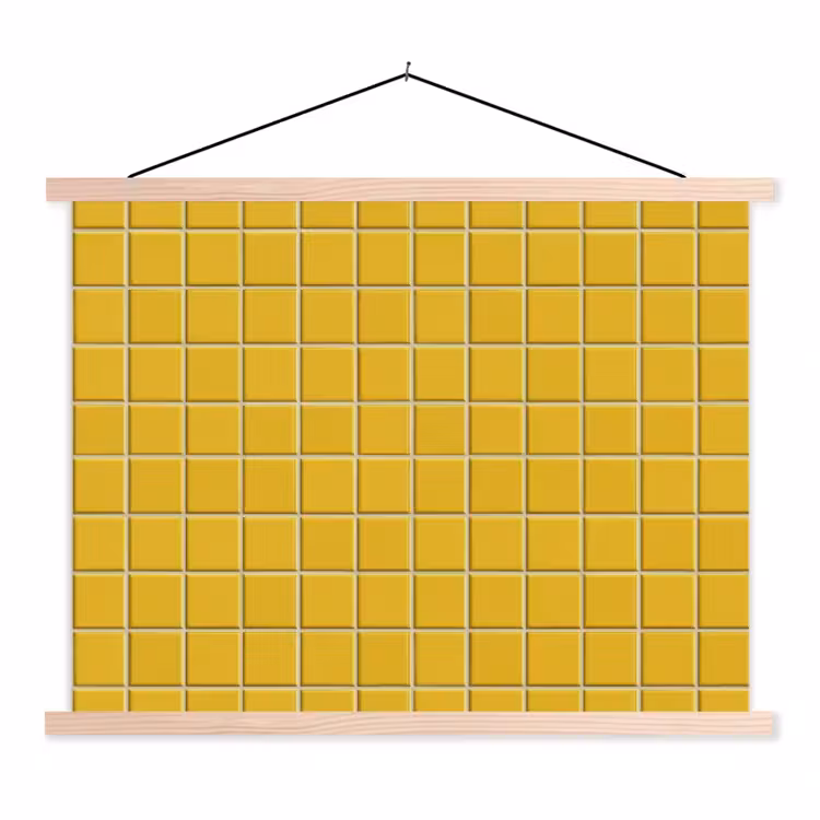 Schoolplaat - Patroon - Tegel - Okergeel — 1