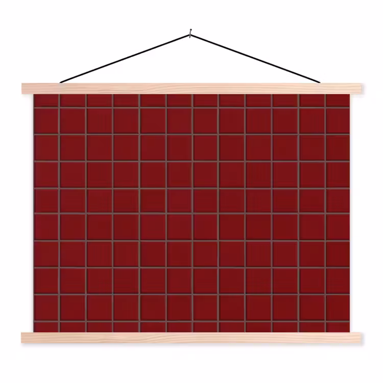 Schoolplaat - Patroon - Tegels - Burgundy — 1