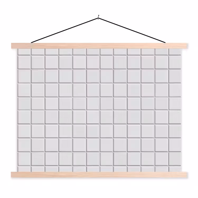 Schoolplaat - Patroon - Tegels - Grijs - Wit — 1