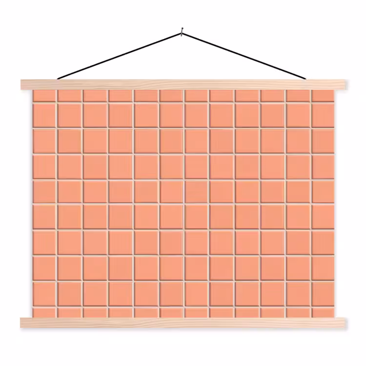 Schoolplaat - Patroon - Tegels - Perzik — 1