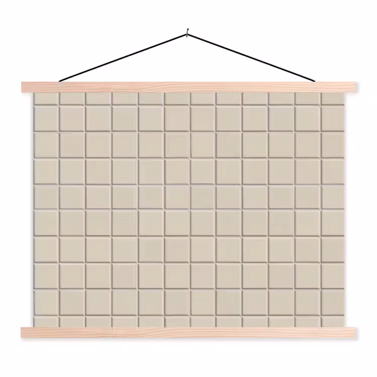 Schoolplaat - Patroon - Tegels - Taupe — 1