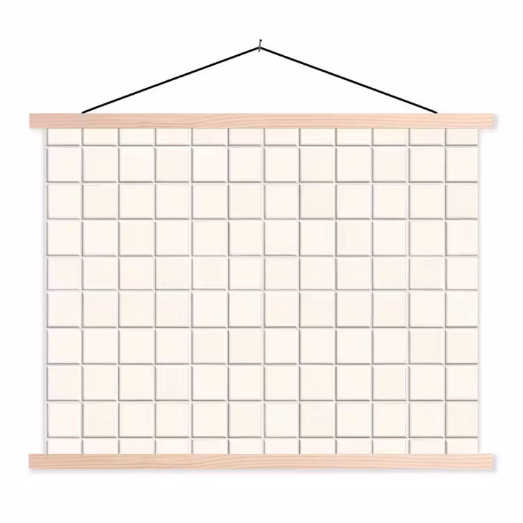 Schoolplaat - Patroon - Tegels - Wit — 1