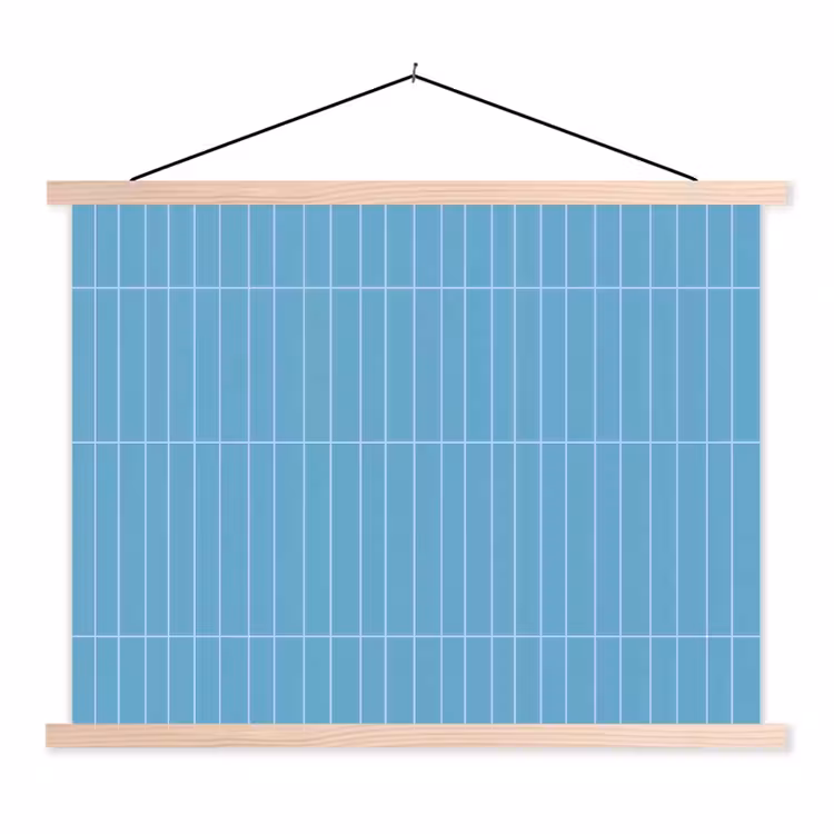 Schoolplaat - Tegel - Langwerpig - Patroon - Blauw — 1