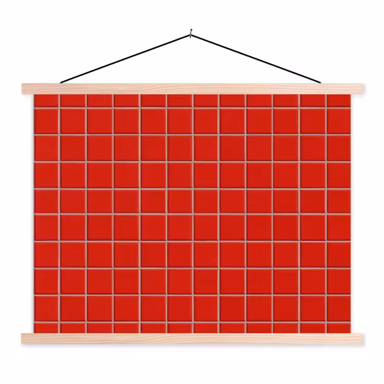 Schoolplaat - Tegel - Patroon - Kersen - Rood — 1