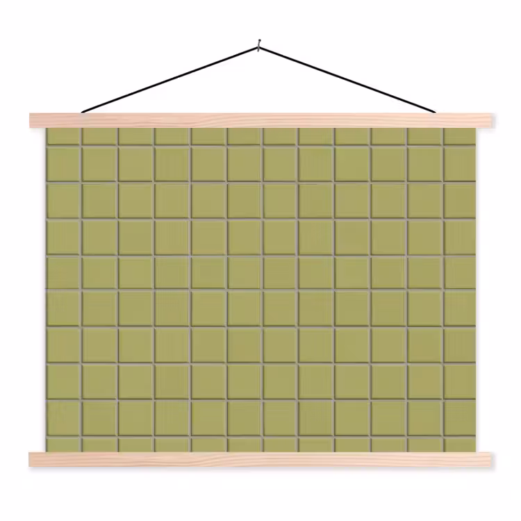 Schoolplaat - Tegel - Patroon - Olijfgroen — 1