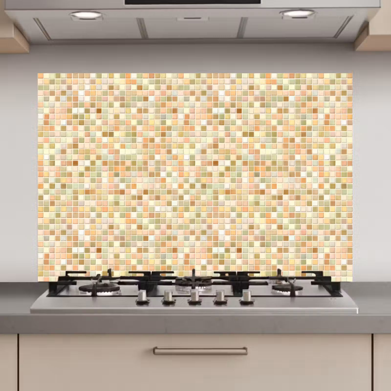 Spatscherm keuken - Mozaïek - Patroon - Terracotta — 1