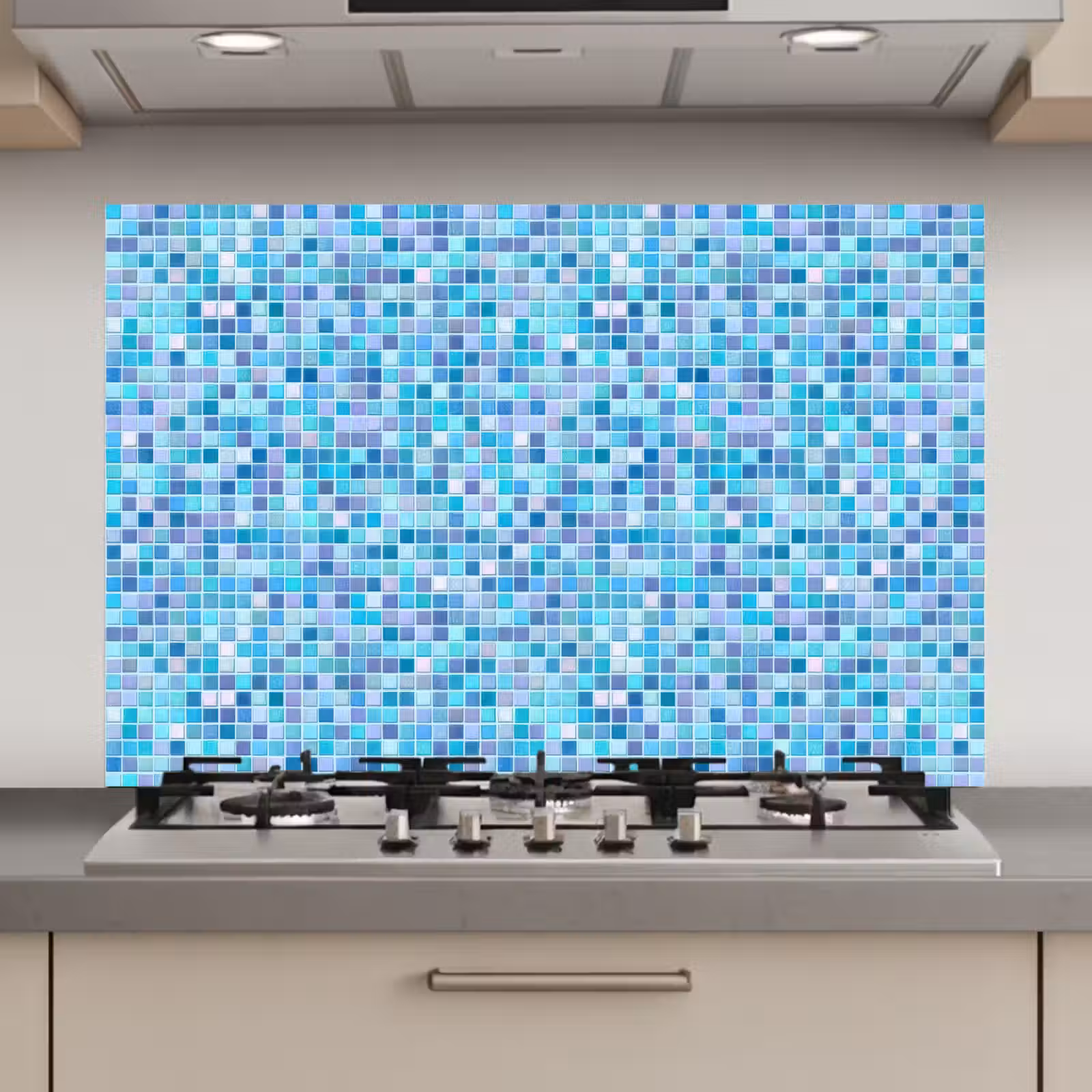 Spatscherm keuken - Mozaïek - Patroon - Turquoise — 1