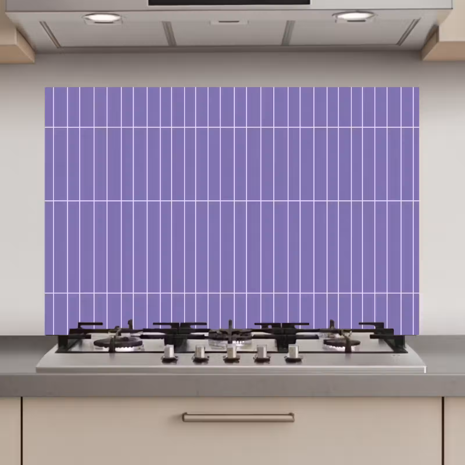 Spatscherm keuken - Patroon - Tegel - Lila — 1