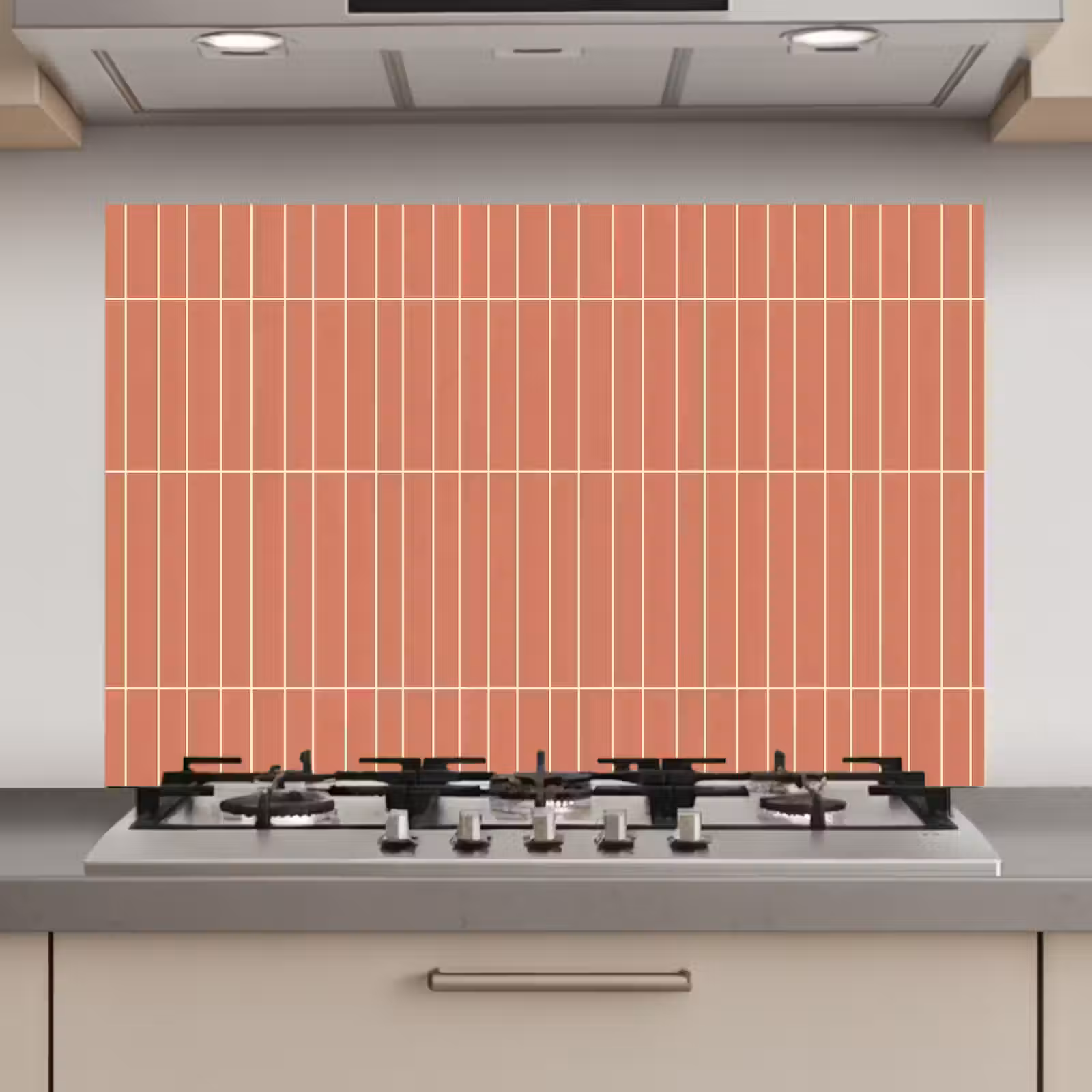 Spatscherm keuken - Patroon - Tegels - Terracotta — 1