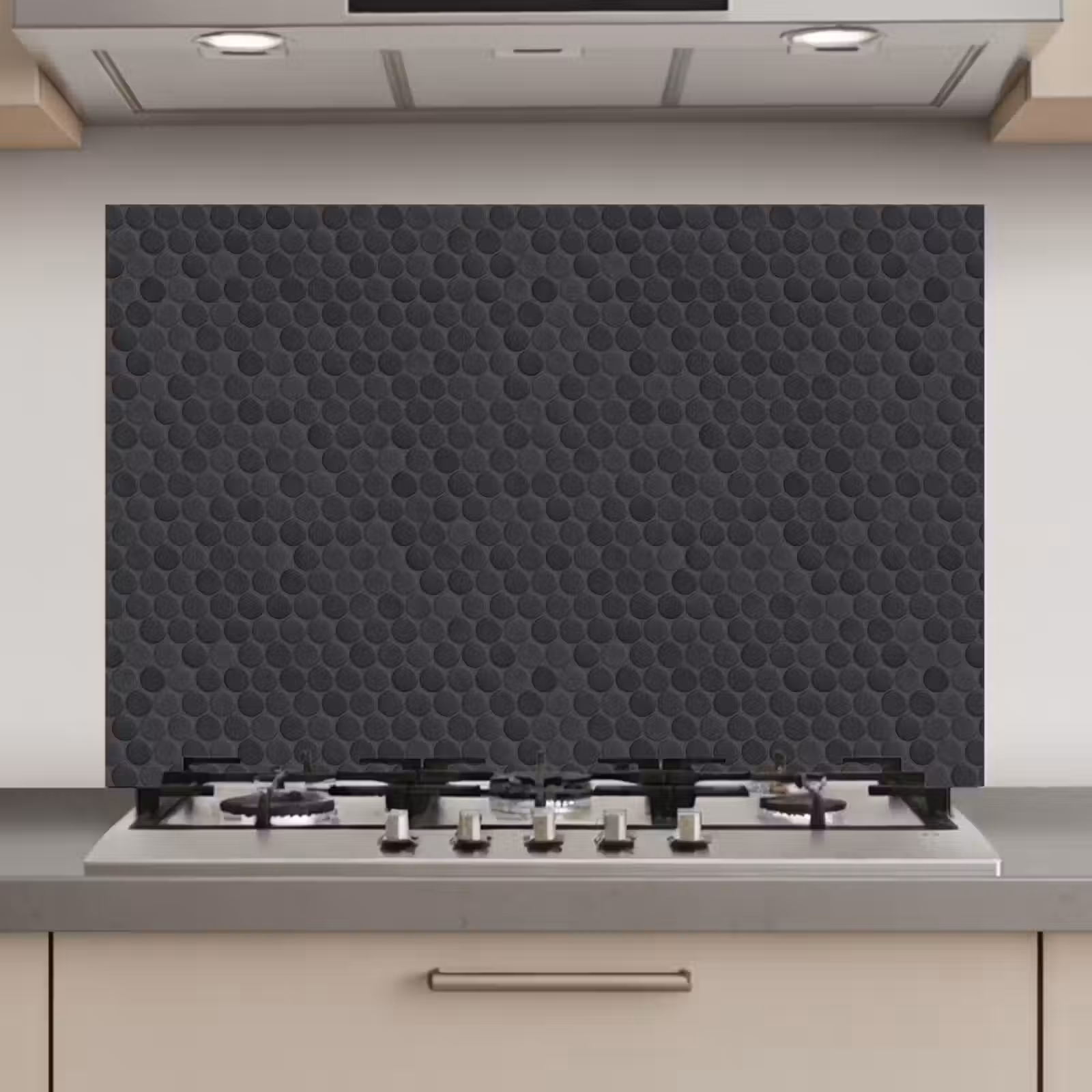 Spatscherm keuken - Penny - Mozaïek - Donkergrijs — 1