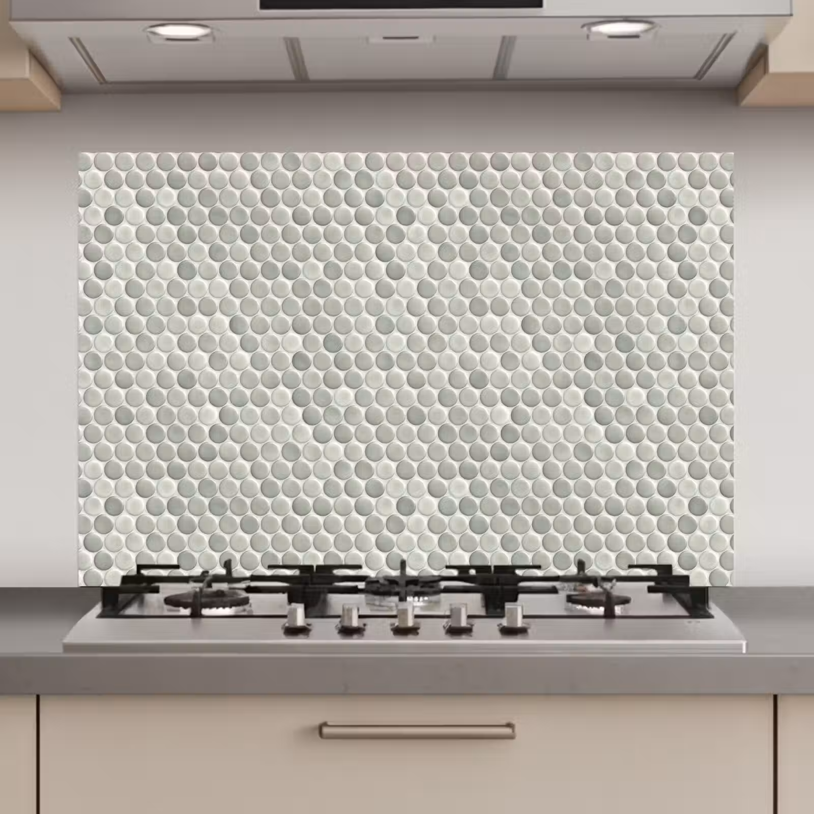 Spatscherm keuken - Penny - Mozaïek - Lichtgrijs — 1