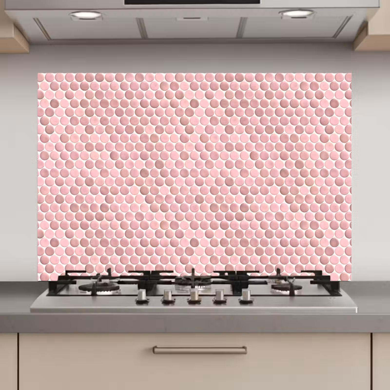 Spatscherm keuken - Penny - Mozaïek - Lichtroze — 1