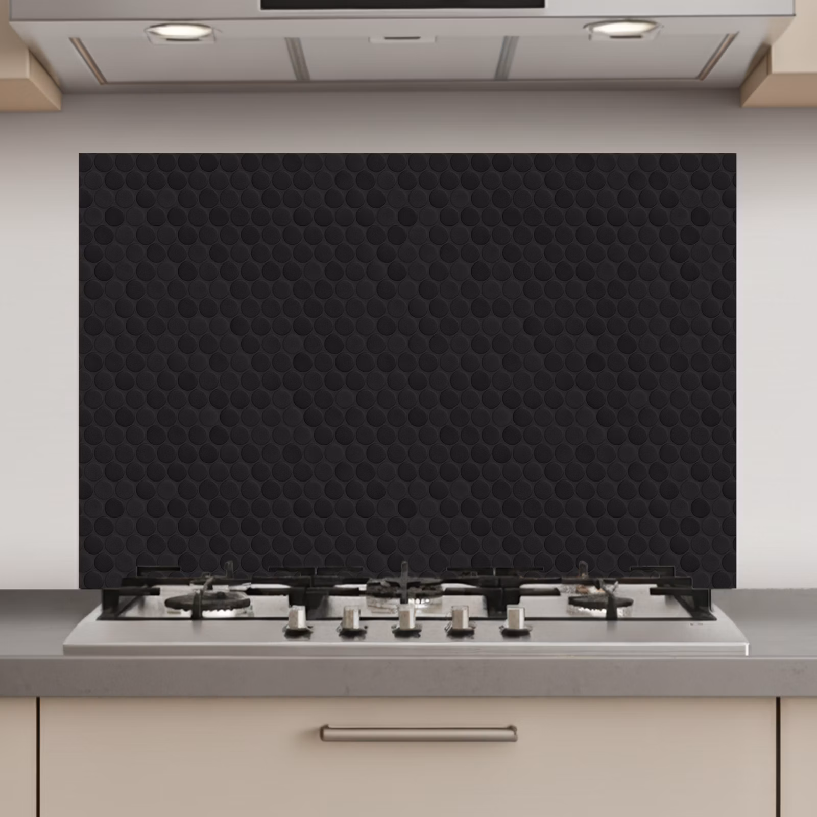 Spatscherm keuken - Penny - Tegel - Mat - Zwart — 1