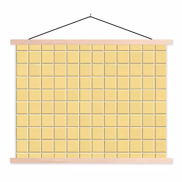 Schoolplaat - Patroon - Tegels - Geel — 1