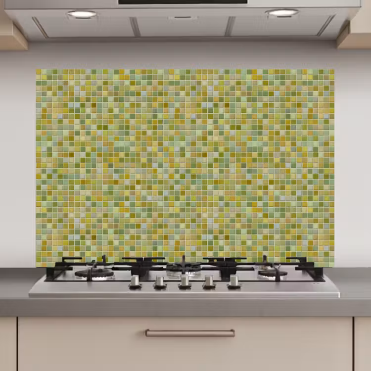 Spatscherm keuken - Mozaïek - Patroon - Groen — 1