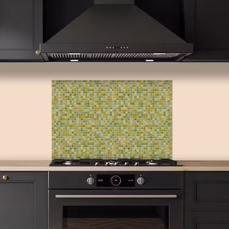Spatscherm keuken - Mozaïek - Patroon - Groen — 2