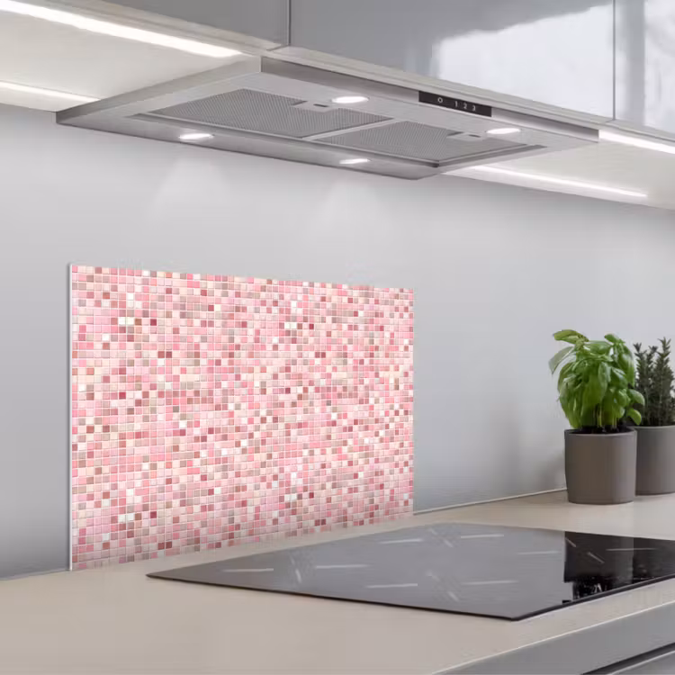 Spatscherm keuken - Mozaïek - Patroon - Roze — 5
