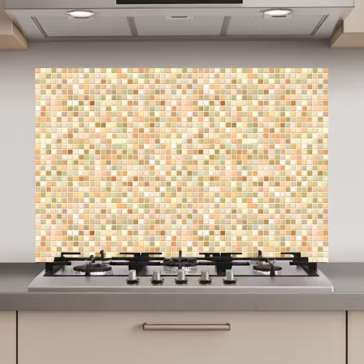 Spatscherm keuken - Mozaïek - Patroon - Terracotta — 1
