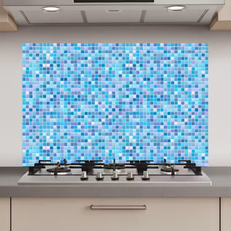 Spatscherm keuken - Mozaïek - Patroon - Turquoise — 1