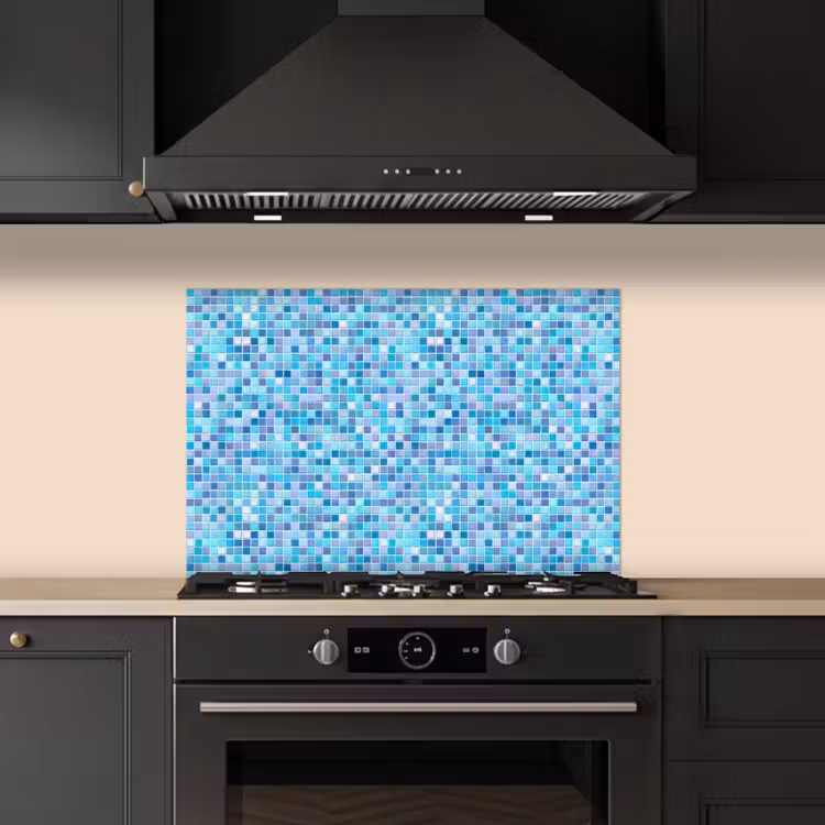 Spatscherm keuken - Mozaïek - Patroon - Turquoise — 2