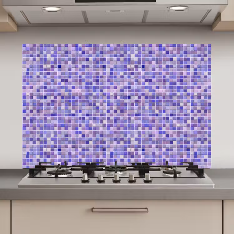 Spatscherm keuken - Mozaïek - Tegels - Lila - Amethist — 1