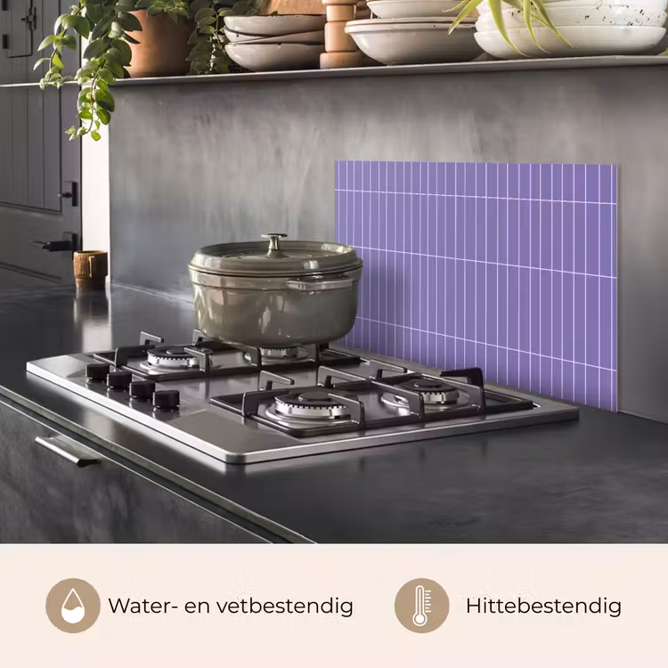 Spatscherm keuken - Patroon - Tegel - Lila — 7