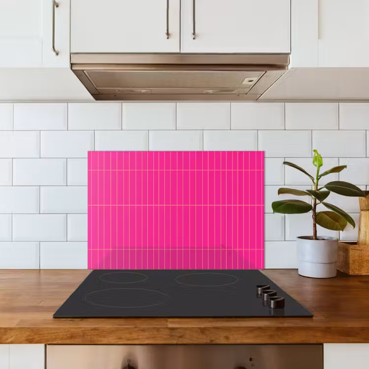 Spatscherm keuken - Patroon - Tegel - Magenta - Roze — 6