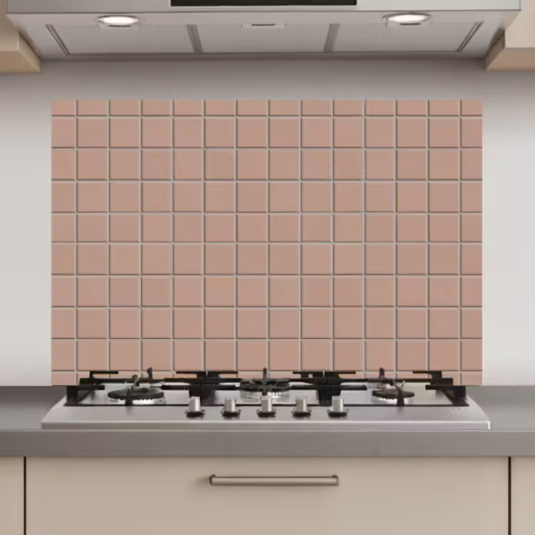 Spatscherm keuken - Patroon - Tegel - Oudroze — 1