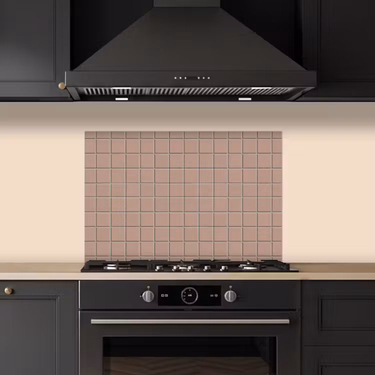 Spatscherm keuken - Patroon - Tegel - Oudroze — 2