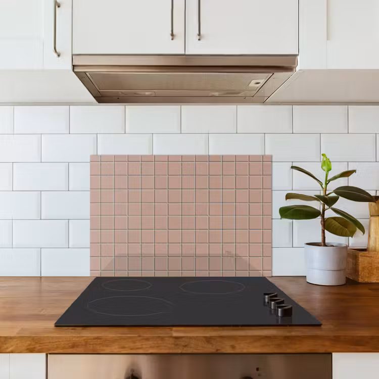 Spatscherm keuken - Patroon - Tegel - Oudroze — 6