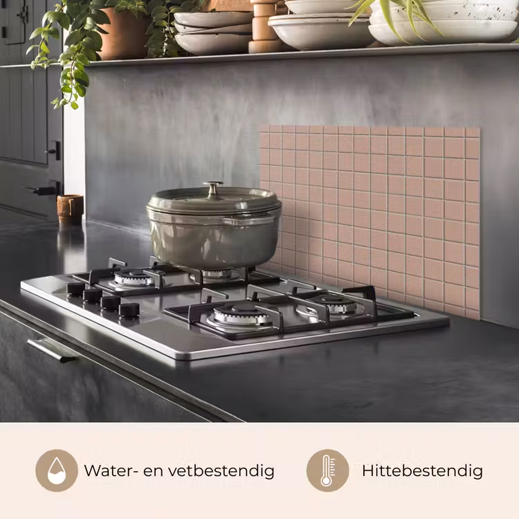 Spatscherm keuken - Patroon - Tegel - Oudroze — 7