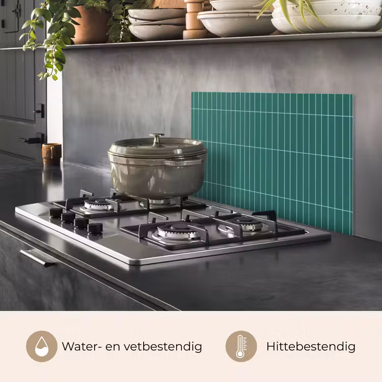 Spatscherm keuken - Patroon - Tegel - Saliegroen — 7