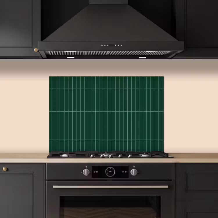 Spatscherm keuken - Patroon - Tegels - Donkergroen — 2