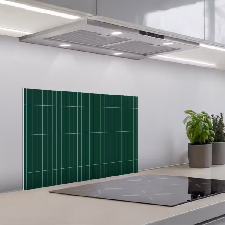 Spatscherm keuken - Patroon - Tegels - Donkergroen — 5