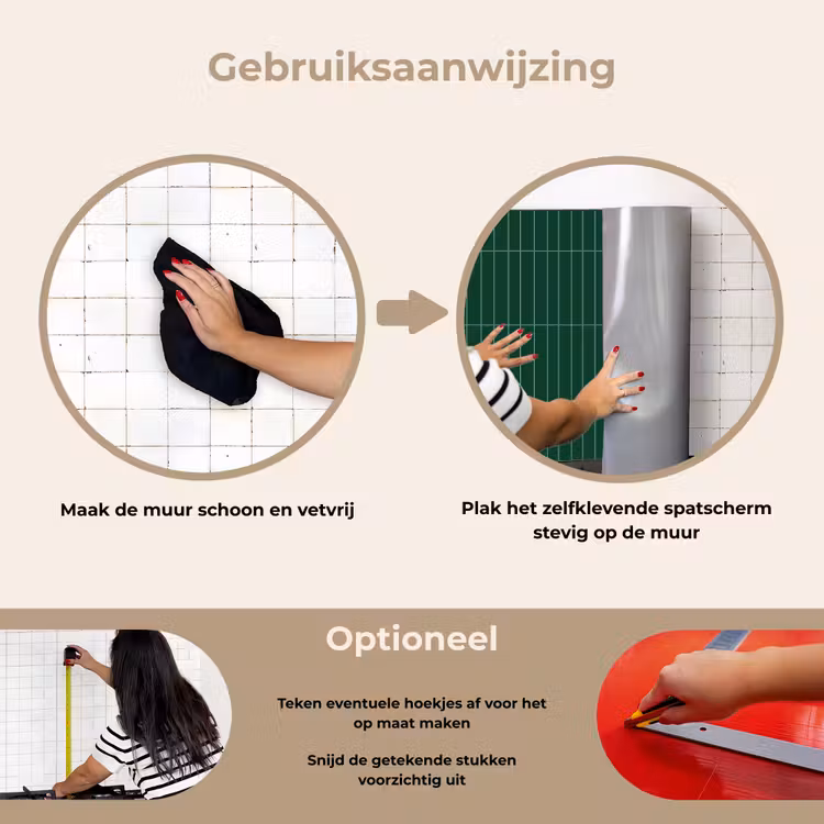 Spatscherm keuken - Patroon - Tegels - Donkergroen — 8