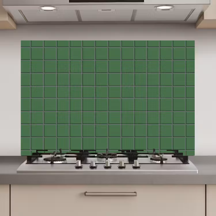 Spatscherm keuken - Patroon - Tegels - Groen — 1